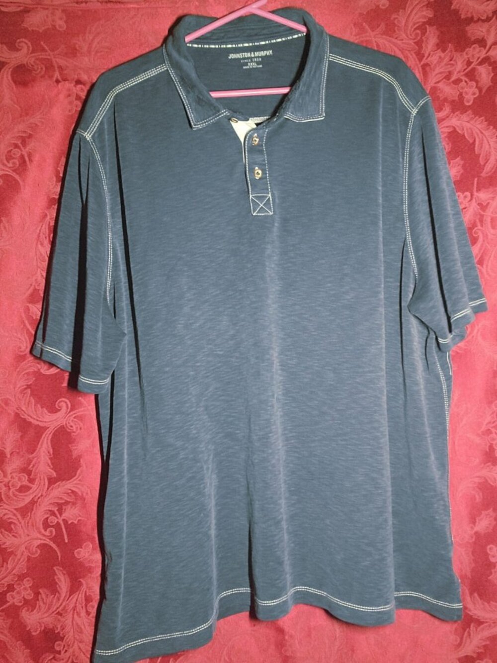 Johnston & Murphy Blue Short Sleeve Polo Shirt XXXL